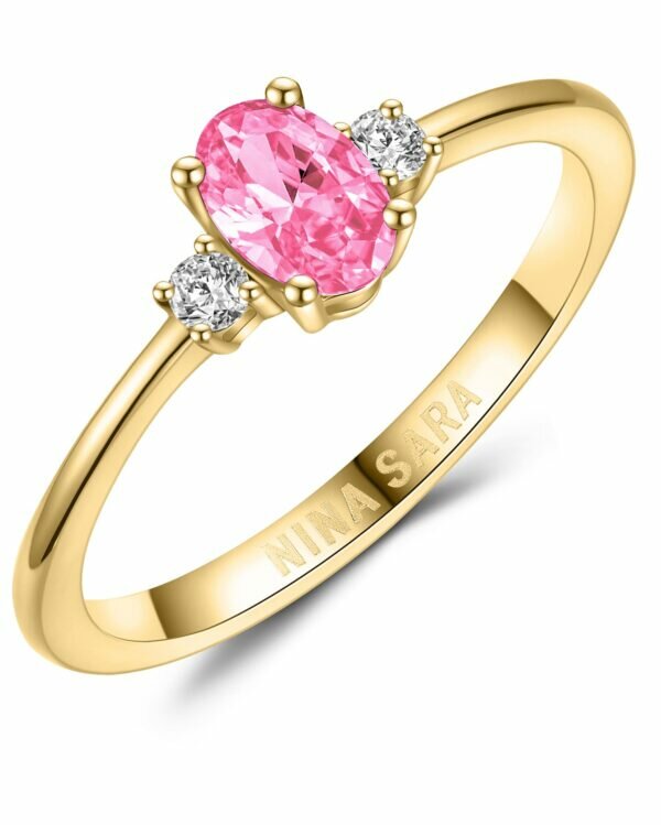 Goud met roze saffier