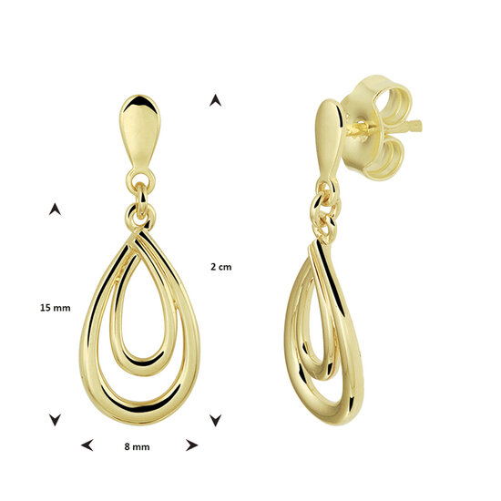 Bruidssieraden set 14 karaat goud druppel model BW
