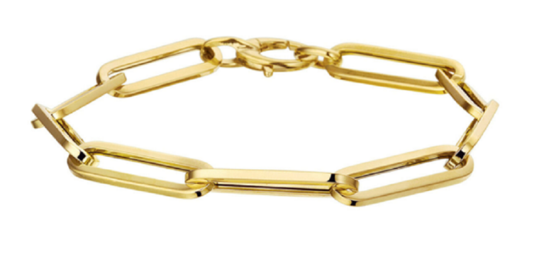 Bruiddsieraden set 14 karaat goud paperclip