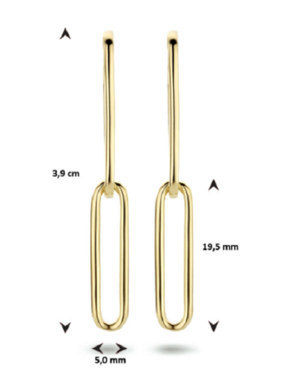 Bruiddsieraden set 14 karaat goud paperclip