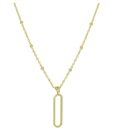 Bruidssieraden set 14 karaat goud paperclip bolletjes