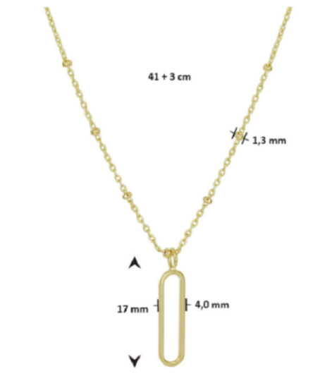 Bruidssieraden set 14 karaat goud paperclip bolletjes