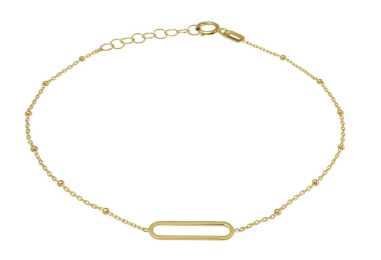 Bruidssieraden set 14 karaat goud paperclip bolletjes