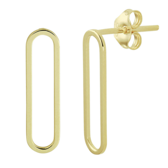 Bruidssieraden set 14 karaat goud paperclip bolletjes