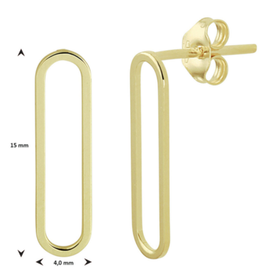 Bruidssieraden set 14 karaat goud paperclip bolletjes