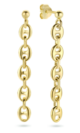 Bruidssieraden set 14 karaat gold plated koffieboon