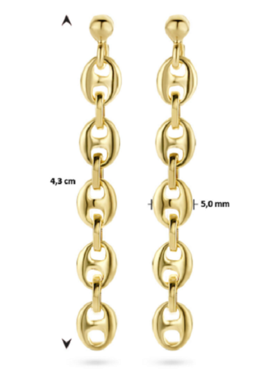 Bruidssieraden set 14 karaat gold plated koffieboon