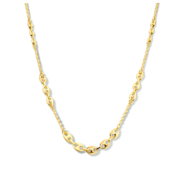 Bruidssieraden set 14 karaat gold plated koffieboon