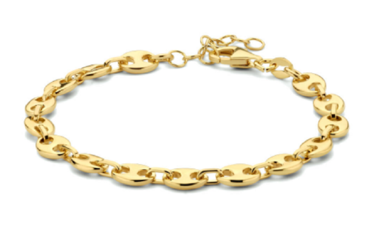 Bruidssieraden set 14 karaat gold plated koffieboon