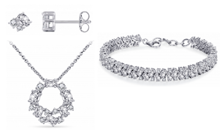 Bruidssieraden set 925 zilver zirkonia's