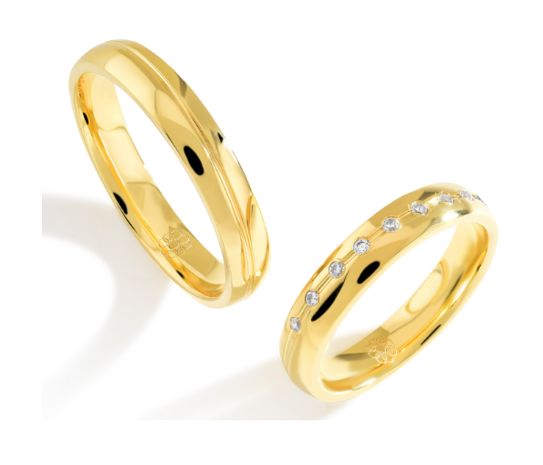 Demo-Trouwringen Goud model 5002 | Stel uw eigen set samen