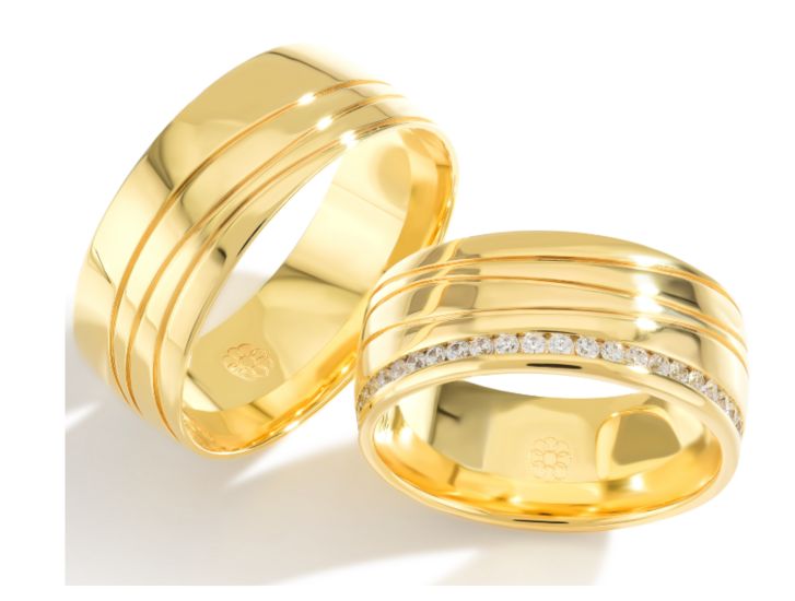 Demo-Trouwringen Goud model 5005 | Stel uw eigen set samen