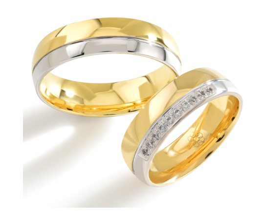 Demo-Trouwringen Goud model 4002 | Stel uw eigen set samen