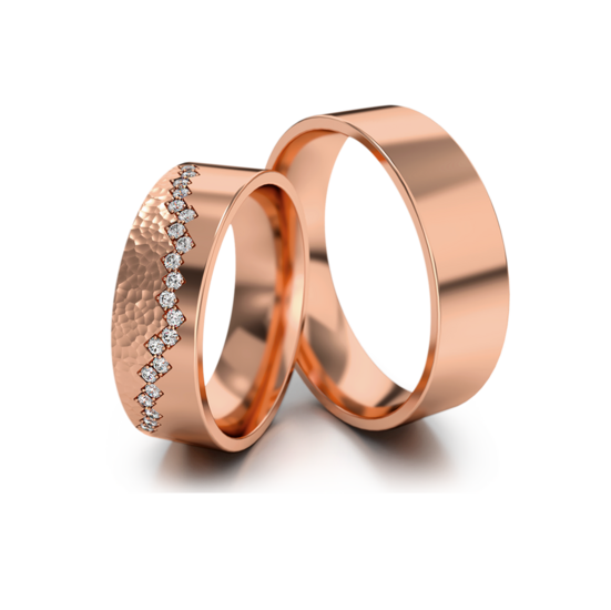 Demo-Trouwringen Roségoud model 53294 | Stel uw eigen set samen