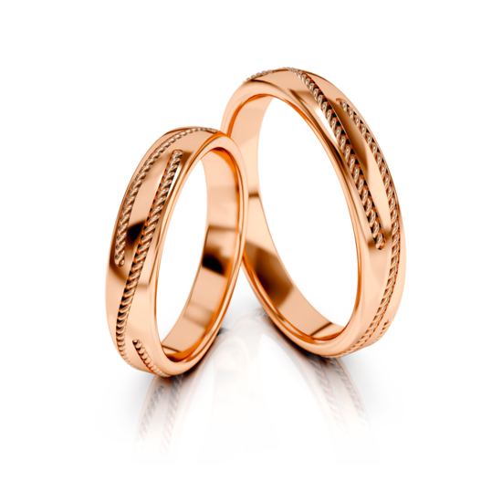 Demo-Trouwringen Goud model 53236 | Roségoud