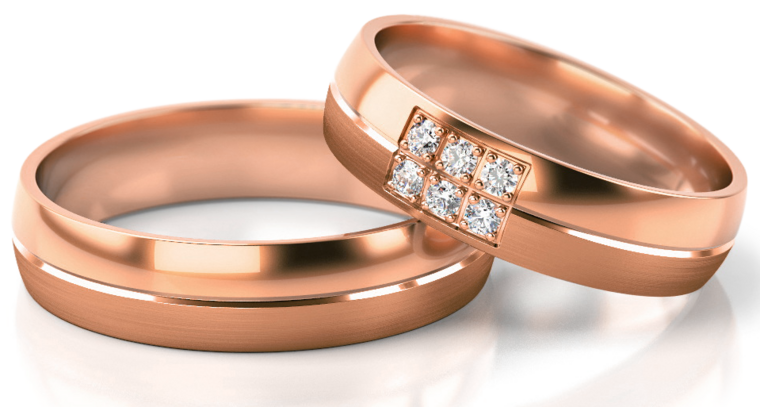 Demo-Trouwringen Roségoud model 72597 | Stel uw eigen set samen