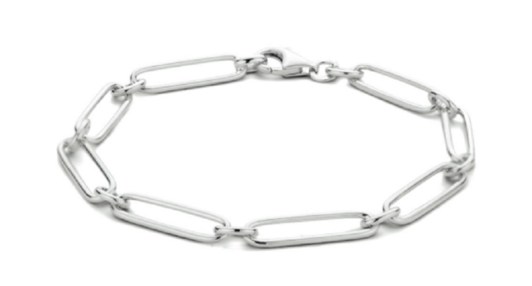 Armband 925 zilver paperclip model AX