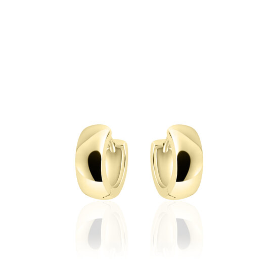 Klapoorbellen 14 karaat goud 13.5 mm. model GA