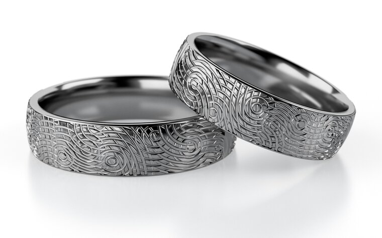 Trouwringen Tantaal model Texture | Stel uw eigen set samen