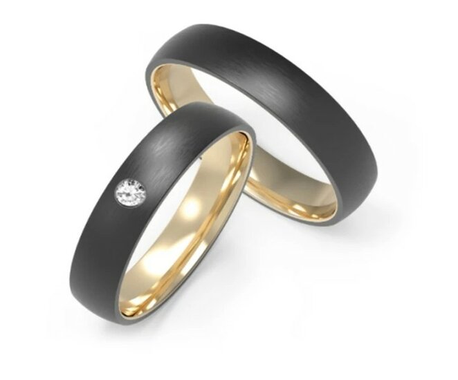 Vriendschapsringen Titanium model DD | Stel uw eigen set samen
