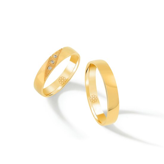 Trouwringen Goud model 1146 | Stel uw eigen set samen