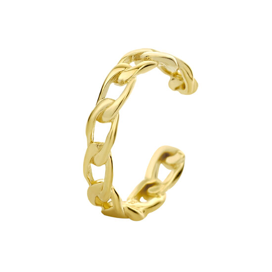 Earcuff schakelmotief gold plated 13 mm. model BI