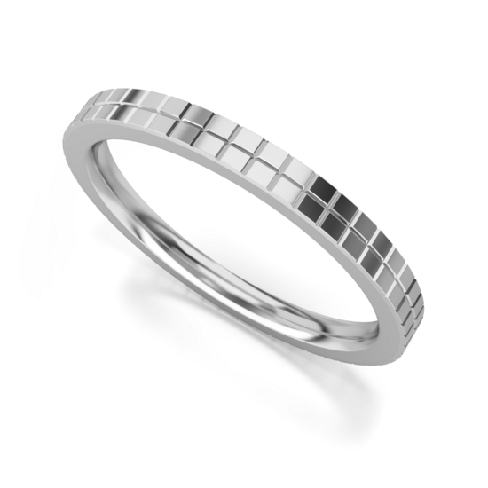 Trouwring - Aanschuifring Witgoud model Forever