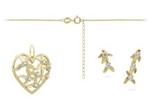 Bruidssieraden set bloemen hart