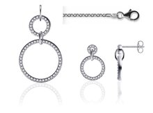 Bruidssieraden set zilver met zirkonia's