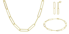 Bruiddsieraden set 14 karaat goud paperclip