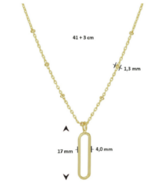 Bruidssieraden set 14 karaat goud paperclip bolletjes