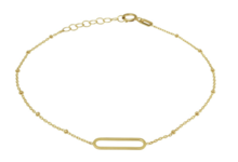 Bruidssieraden set 14 karaat goud paperclip bolletjes