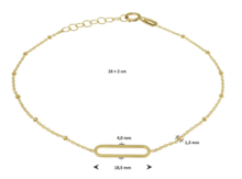 Bruidssieraden set 14 karaat goud paperclip bolletjes