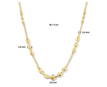 Bruidssieraden set 14 karaat gold plated koffieboon