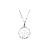 Halsketting 925 zilver met medaillon geloof, hoop en liefde model CD