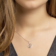 Halsketting 925 zilver met medaillon geloof, hoop en liefde model CD