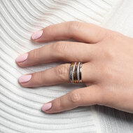 Ring 925 zilver brede zirkonia model 144
