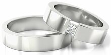 Demo-Trouwringen Witgoud model 51649 | Stel uw eigen set samen