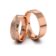 Demo-Trouwringen Roségoud model 53294 | Stel uw eigen set samen