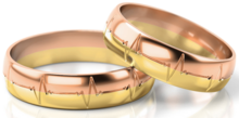 Demo-Trouwringen Goud model 92579 | Roségoud met Geelgoud