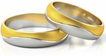 Demo-Trouwringen Goud model 52046 | Geelgoud met Witgoud