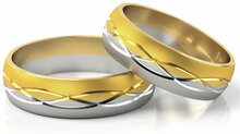 Demo-Trouwringen Goud model 42056 | Geelgoud met Witgoud