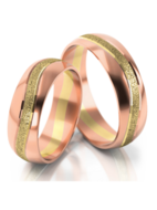 Demo-Trouwringen Goud model 51165 | Roségoud met Geelgoud