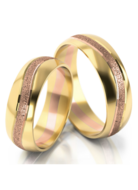 Demo-Trouwringen Goud model 51165 | Geelgoud met Roségoud