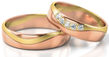 Demo-Trouwringen Goud model 52935 | Stel uw eigen set samen