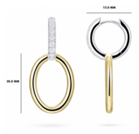 Bruidssieradenset 14 karaat gold plated zirkonia's