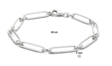 Armband 925 zilver paperclip model AX