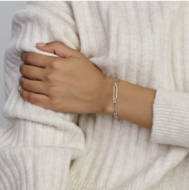 Armband 925 zilver paperclip model AX