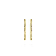Klapoorbellen 14 karaat goud gedraaid model 20 mm. model FY