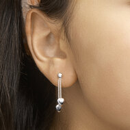 Oorhangers 925 zilver hartjes model Z
